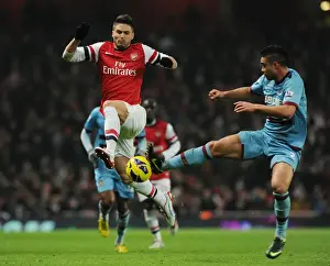 Giroud vs. Reid: Intense Battle at the Emirates - Arsenal vs. West Ham United, Premier League 2012-13