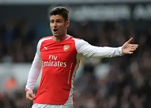 Tottenham Hotspur V Arsenal 2014-15 Prints: Giroud vs. Tottenham: Arsenal's Star Forward in Premier League Showdown, 2014-15