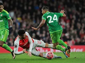 Arsenal V Sunderland FA Cup 2015-16 Prints: Giroud vs Yedlin: Arsenal vs Sunderland FA Cup Showdown at Emirates Stadium