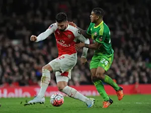Arsenal V Sunderland FA Cup 2015-16 Prints: Giroud vs Yedlin: A FA Cup Battle at Emirates Stadium - Arsenal vs Sunderland