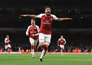 Arsenal V Leicester City 2017-18 Prints: Giroud's Brace: Arsenal Secures Dramatic 4-3 Win over Leicester City
