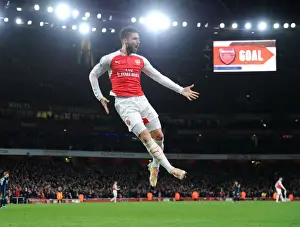 Arsenal V Manchester City 2015-16 Prints: Giroud's Brace: Arsenal Secures Victory Over Manchester City in Premier League Showdown (December 2015)
