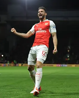 Watford V Arsenal 2015/16 Prints: Giroud's Brace: Arsenal Secures Victory Against Watford in Premier League