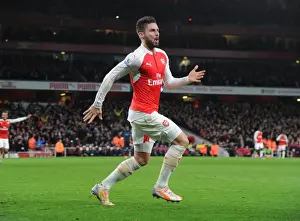 Arsenal V Manchester City 2015-16 Prints: Giroud's Brace: Arsenal's Victory Over Manchester City (2015-16)