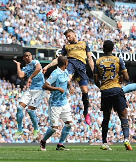 Manchester City V Arsenal 2105-16 Prints: Giroud's Decisive Strike: Manchester City vs. Arsenal, Premier League 2015-16