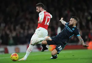 Arsenal V Manchester City 2015-16 Prints: Giroud's Dramatic Goal: Arsenal vs Manchester City, Premier League 2015-16