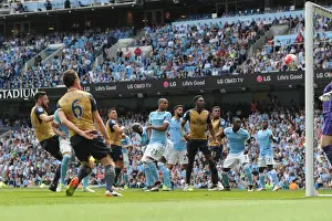 Manchester City V Arsenal 2105-16 Prints: Giroud's Dramatic Last-Minute Header: Arsenal Snatch Victory from Manchester City