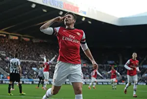 Newcastle United V Arsenal 2013-14 Prints: Giroud's Game-Winning Goal: Arsenal's Triumph at Newcastle United (2013-14)