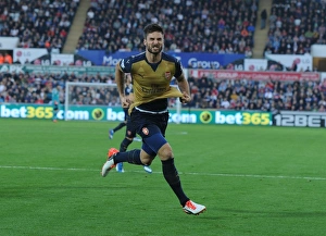 Swansea City V Arsenal 2015-16 Prints: Giroud's Game-Winning Goal: Swansea City vs. Arsenal, Premier League 2015-16