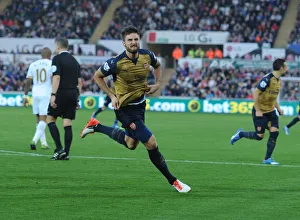 Swansea City V Arsenal 2015-16 Prints: Giroud's Game-Winning Goal: Swansea City vs. Arsenal, Premier League 2015-16