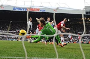 Newcastle United Collection: Giroud's Game-Winning Leap: Arsenal's Victory over Newcastle United, 2013-14