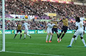 Swansea City V Arsenal 2015-16 Prints: Giroud's Header: Arsenal's Win Against Swansea City (2015-16)