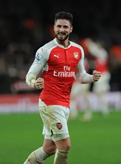 Arsenal V Manchester City 2015-16 Prints: Giroud's Last-Minute Goal: Arsenal Snatches Victory from Manchester City (2015-16)