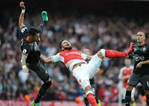 Arsenal V Southampton 2016-17 Prints: Giroud's Relentless Pursuit: Arsenal vs Southampton (2016-17)