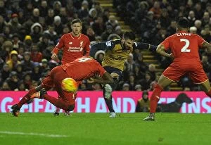 Images Dated 13th January 2016: Giroud's Stunner: Arsenal's 3-1 Comeback at Liverpool (Premier League 2015-16)