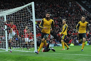 Manchester United V Arsenal 2016-17 Prints: Giroud's Stunner: Arsenal's Game-Winning Goal vs. Manchester United (2016-17)