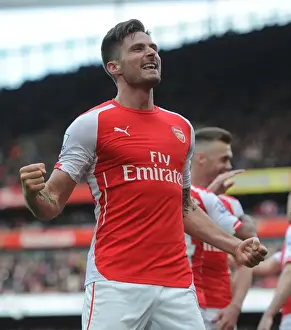 Arsenal V West Ham United 2014/15 Prints: Giroud's Thriller: Arsenal's Dramatic Comeback Win Against West Ham United