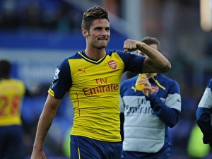 Everton V Arsenal 2014/15 Prints: Giroud's Thrilling Goal: Everton vs
