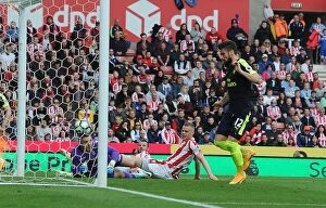 Images Dated 13th May 2017: Giroud's Thrilling Goal: Stoke City vs. Arsenal, Premier League (2016-17)