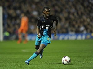 Sheffield Wednesday V Arsenal - Capital One Cup 2015-16 Prints: Glen Kamara in Action: Arsenal's Midfield Maestro Shines in Capital One Cup Clash against Sheffield Wednesday