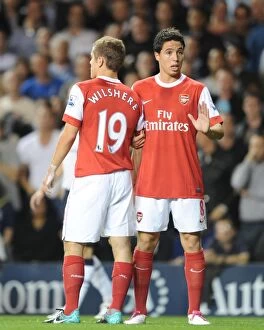 Images Dated 21st September 2010: Glory Days: Nasri and Wilshere Shine in Arsenal's 4-1 Carling Cup Victory over Tottenham
