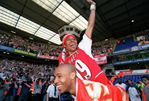 Tottenham V Arsenal Prints: Glory Days: Unforgettable Victory Celebration - Gilberto and Henry at White Hart Lane