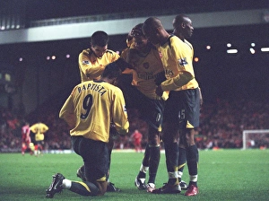 Liverpool v Arsenal - Carling Cup Collection: Goalscorer Julio Baptista celebrates his 4th goal