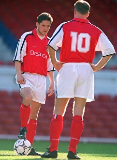 Graham Barrett and Dennis Bergkamp (Arsenal)