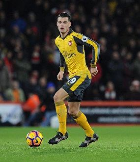 AFC Bournemouth V Arsenal 2016-17 Prints: Granit Xhaka in Action: AFC Bournemouth vs. Arsenal, Premier League 2016-17