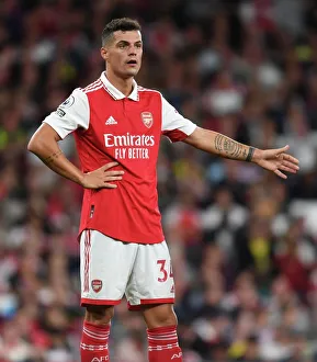 Granit Xhaka: In Action for Arsenal Against Aston Villa, Premier League 2022-23