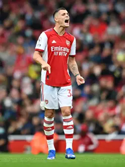 Arsenal V Chelsea 2021-22 Prints: Granit Xhaka: In Action for Arsenal Against Chelsea in Premier League 2021-22