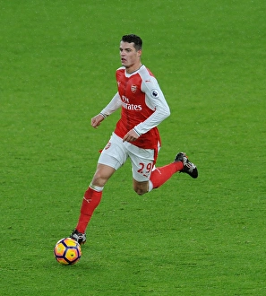 Arsenal V Crystal Palace 2016-17 Prints: Granit Xhaka: In Action for Arsenal Against Crystal Palace, Premier League 2016-17