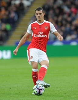 Hull City v Arsenal 2016-17 Collection: Granit Xhaka: In Action for Arsenal against Hull City, Premier League 2016-17