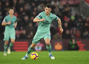 Southampton V Arsenal 2018-19 Prints: Granit Xhaka: In Action for Arsenal Against Southampton, Premier League 2018-19