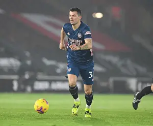 Southampton V Arsenal 2020-21 Prints: Granit Xhaka in Action: Arsenal at Empty Southampton Stadium - Premier League 2020-21