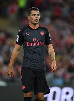 Sydney FC V Arsenal - 2017-18 Prints: Granit Xhaka: In Action for Arsenal Against Sydney FC (2017)