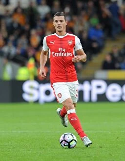Hull City v Arsenal 2016-17 Collection: Granit Xhaka: In Action for Arsenal vs. Hull City, Premier League 2016-17