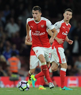 Arsenal V Chelsea 2016-17 Prints: Granit Xhaka in Action: Arsenal vs. Chelsea, Premier League 2016-17