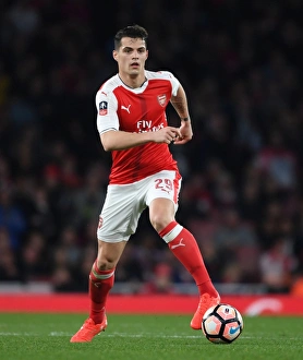 Arsenal V Lincoln City 2016-17 Prints: Granit Xhaka in Action: Arsenal vs. Lincoln City, Emirates FA Cup Quarter-Final