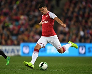 Sydney Western Wanderers V Arsenal 2017-18 Prints: Granit Xhaka: In Action for Arsenal vs. Western Sydney Wanderers, Sydney 2017