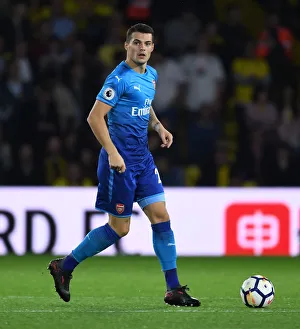 Watford V Arsenal 2017-18 Prints: Granit Xhaka in Action: Arsenal vs. Watford, Premier League 2017-18