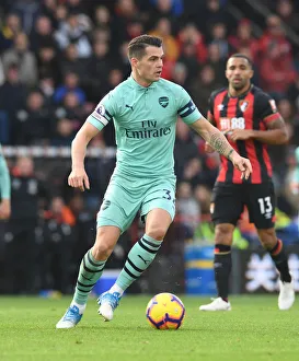AFC Bournemouth V Arsenal 2018-19 Prints: Granit Xhaka in Action: Arsenal vs. AFC Bournemouth, Premier League 2018-19