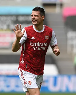 Newcastle United V Arsenal 2020-21 Prints: Granit Xhaka in Action: Arsenal vs