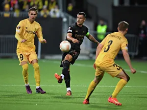Bodø/Glimt V Arsenal 2022-23 Prints: Granit Xhaka in Action: Arsenal vs. Bodø/Glimt, UEFA Europa League 2022-23