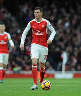 Arsenal V AFC Bournemouth 2016/17 Prints: Granit Xhaka: In Action for Arsenal vs AFC Bournemouth, Premier League 2016/17