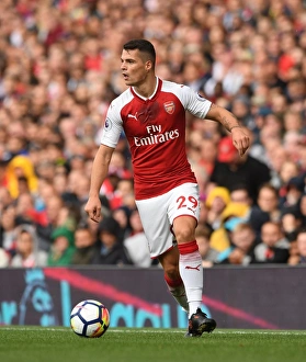 Arsenal V AFC Bournemouth 2017-18 Prints: Granit Xhaka in Action: Arsenal vs AFC Bournemouth, Premier League 2017-18