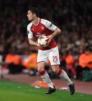 Arsenal V Atletico Madrid 2017-18 Prints: Granit Xhaka in Action for Arsenal vs Atletico Madrid, Europa League Semi-Final