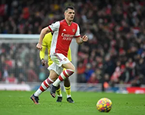 Granit Xhaka in Action: Arsenal vs Brentford, Premier League 2021-22