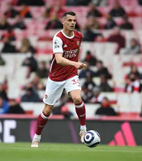 Granit Xhaka in Action: Arsenal vs Brighton & Hove Albion, Premier League 2021