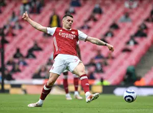 Granit Xhaka in Action: Arsenal vs Brighton & Hove Albion, Premier League 2021